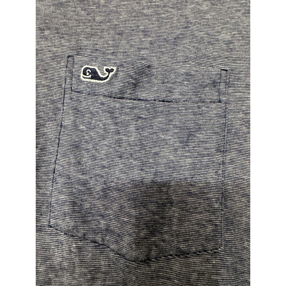 Vineyard Vines Edgartown Pique polo shirt in a heathered blue size Small - Picture 7 of 7
